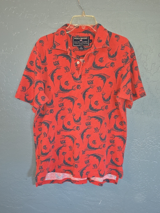 Polo Ralph Lauren Other - VTG Polo Sport Red Short-Sleeve Printed Polo